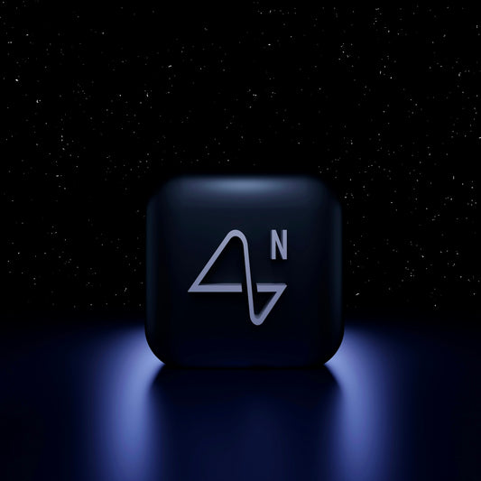 a black rectangular object with a white symbol on it