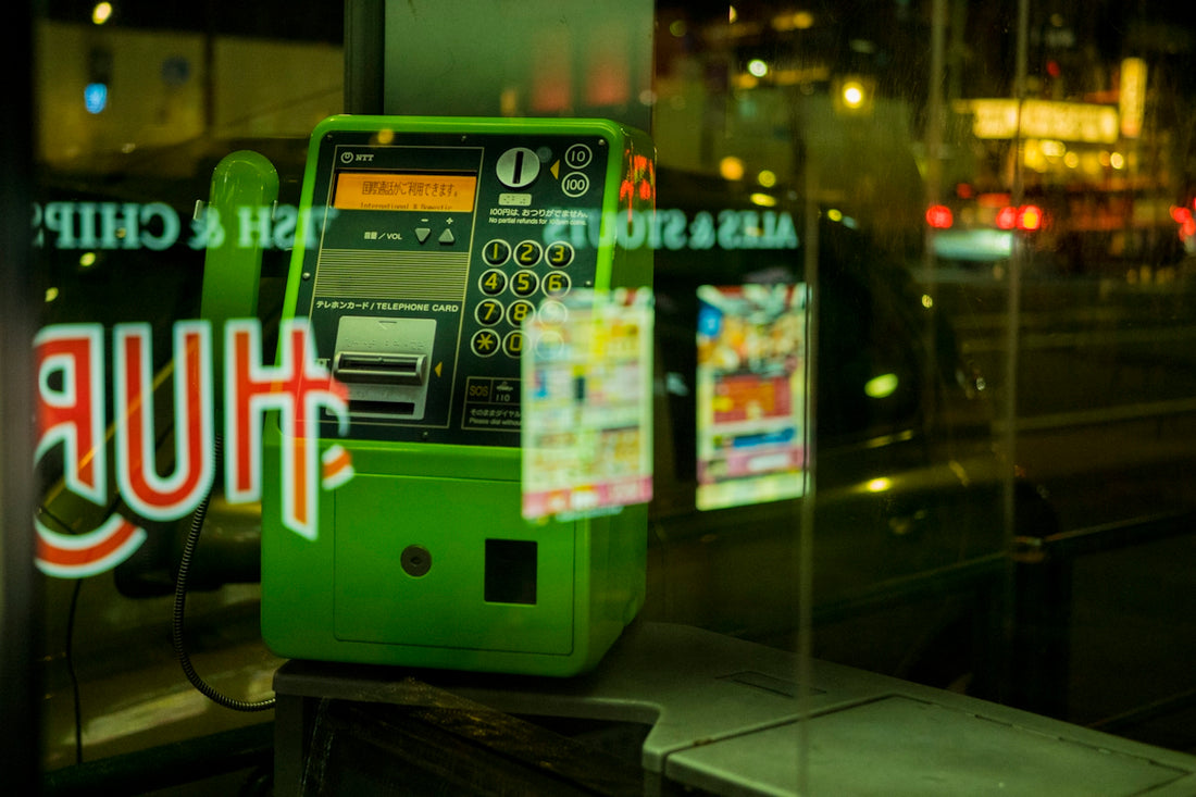 green and black atm machine