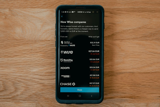 black android smartphone on brown wooden table